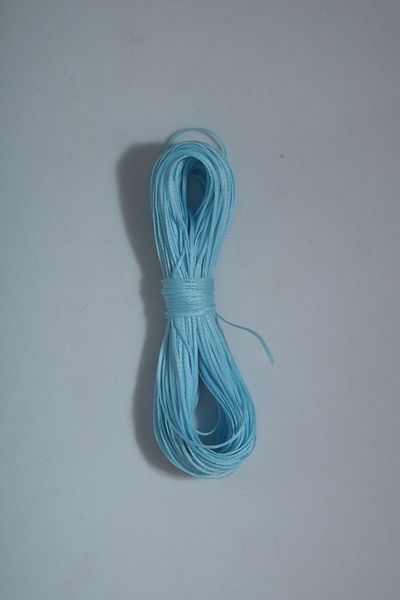 Eskişehir hobi sanat 1 mm 20 μέτρα μαργαριτάρι μπλε κερωμένο σχοινί θηλυκό δερμάτινο κολιέ κοσμήματα - κορδόνι βραχιόλι