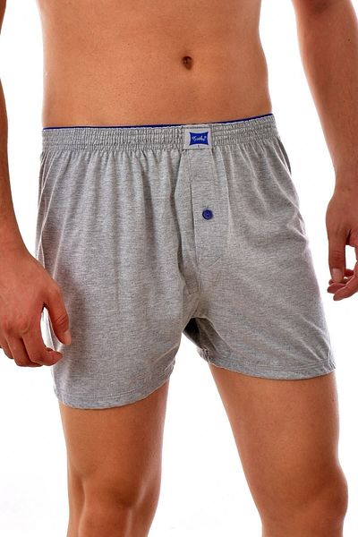 Tutku Gray Buttoned Plain Men's Boxers