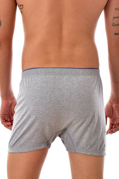 Tutku Gray Buttoned Plain Men's Boxers