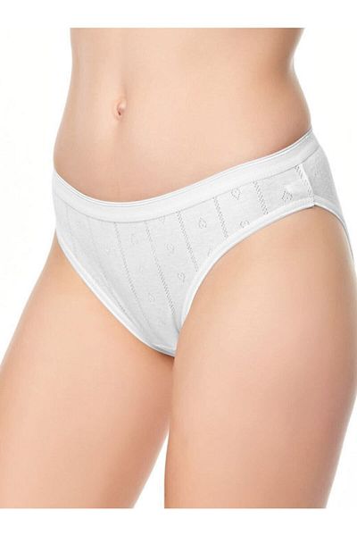 Tutku White Heart Patterned Women's Slip Panties