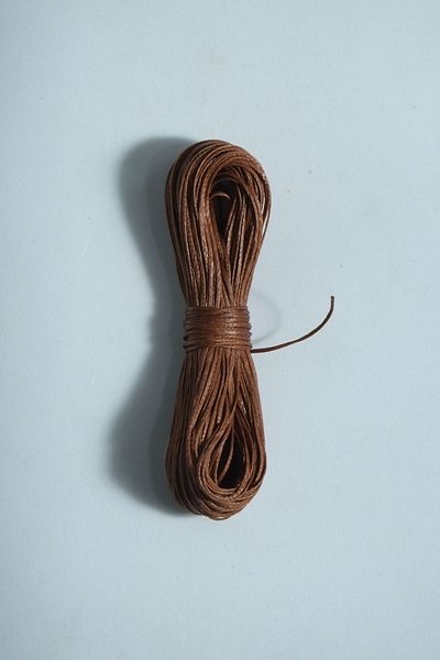 Eskişehir hobi sanat Σετ κολιέ και βραχιόλι 20 μέτρα 0,8 mm - κερωμένο σχοινί κανέλα καφέ πολύχρωμο δερμάτινο κολιέ και βραχιόλι
