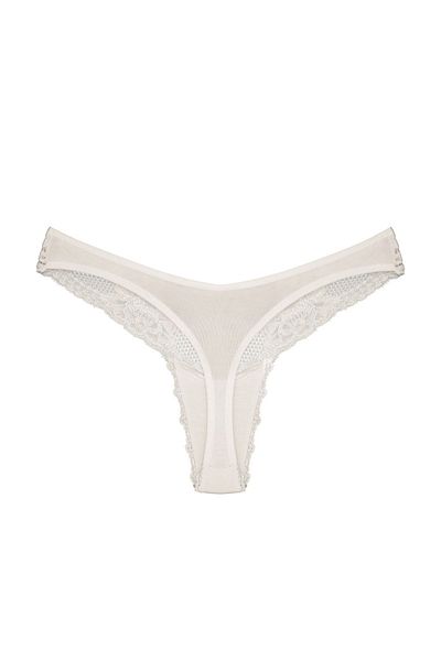 Zena Lace Detailed Cotton Thong Women's Panties