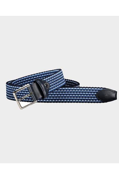 PAUL&SHARK Men's Dark Blue Belt with Logo Buckle and Adjustable Strap21416004-013