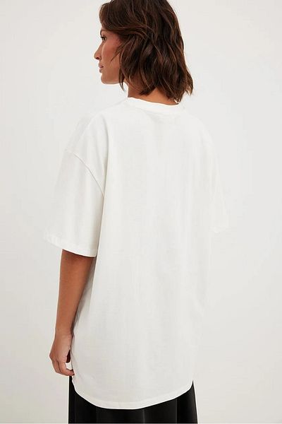 Jose Clothing Μπλουζάκι με λευκή στάμπα Unisex από οργανικό βαμβάκι Oversize - Κοντό μανίκι