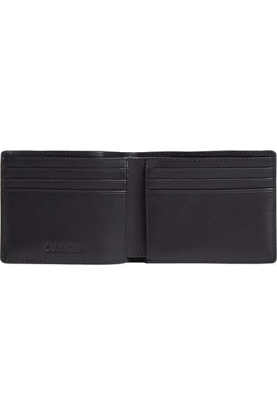 Calvin Klein Men's Brand Logo Leather Daily Use Black Wallet K50K511695-BEH