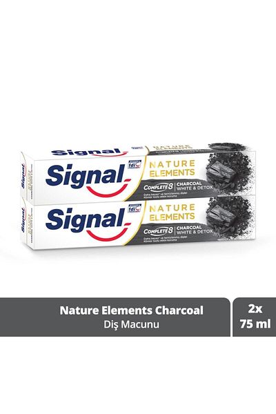 Signal Nature Elements Charcoal Charcoal Powdered Toothpaste for Effective Protection 75 ml