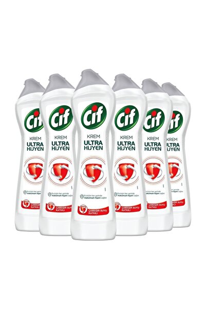 Cif Krem Yüzey Temizleyici Çamaşır Suyu Katkılı Ultra Hijyen 450 ml 6adet