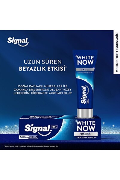 Signal White Now Diş Macunu Original Uzun Süren Beyazlık 75 ml X5