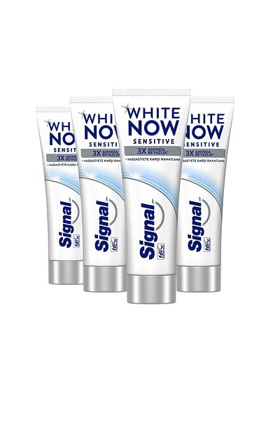 Signal White Now Sensitive Whitening Toothpaste for Sensitive Teeth 75ml X4