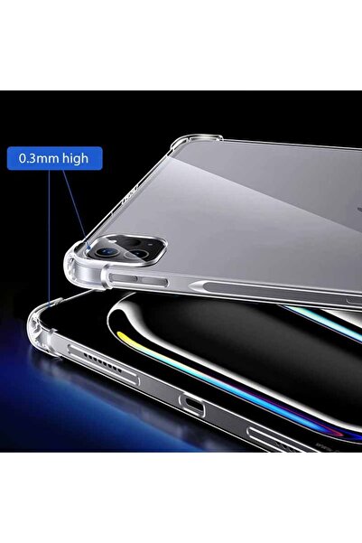 Fogy İpad Pro 7.Nesil 13"inç M4 2024 Uyumlu Silikon Kılıf Şeffaf Köşe Korumalı Case