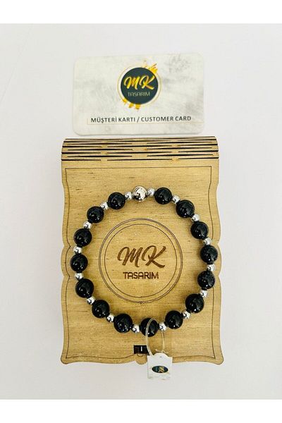 MK tasarım Real Star Stone Bracelet (FLOUR SMALL STONES IS HEMATITE STONES) Mk.020.018