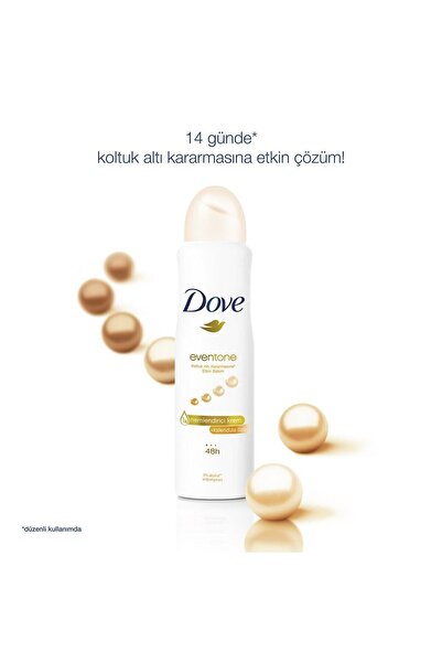 Dove Kadın Sprey Deodorant Eventone 150 ml x2 + Kotex Ped Ultra Normal 8'li
