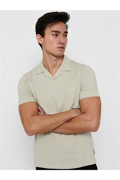 Only & Sons Ανδρικό μπλουζάκι σε μπεζ χρώμα