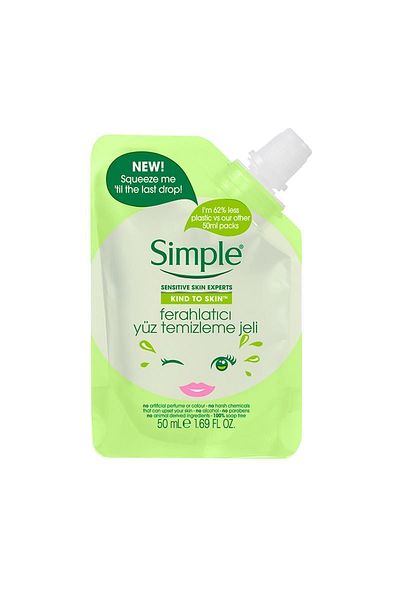 Simple Kind To Skin Mini Refreshing Facial Cleansing Gel 50 Ml