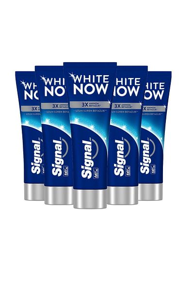 Signal White Now Whiteness Long Lasting Toothpaste - 75 ml X5