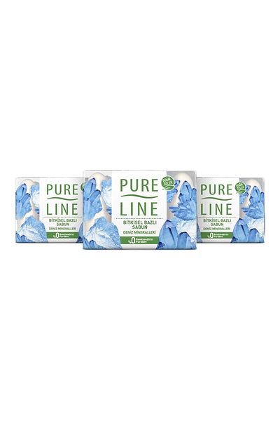 Pure Line Herbal Based Soap Sea Minerals with Natural Extracts 70 gr X12
