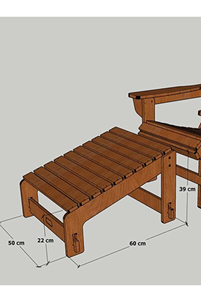 MANDU Adirondack Ayak Uzatma Standı