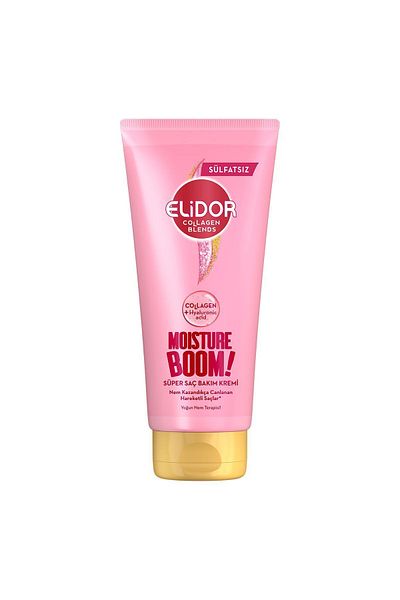 Elidor Collagen Blends Sulfate-Free Super Hair Care Cream Moisture Boom Intensive Moisture Therapy 170 ml
