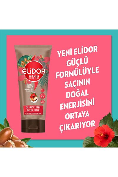 Elidor Energy of Nature Repair Super Hair Care Cream Argan Oil and Hibiscus Extract 170 ml