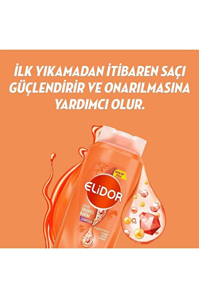 Elidor Superblend Saç Bakım Şampuanı Anında Onarıcı Bakım C Vitamini Keratin Seramid 200 ml X4