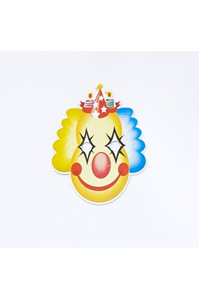 Genel Markalar 6'lı çocuk palyaço maskesi, doğum günü eğlencesi için renkli v...