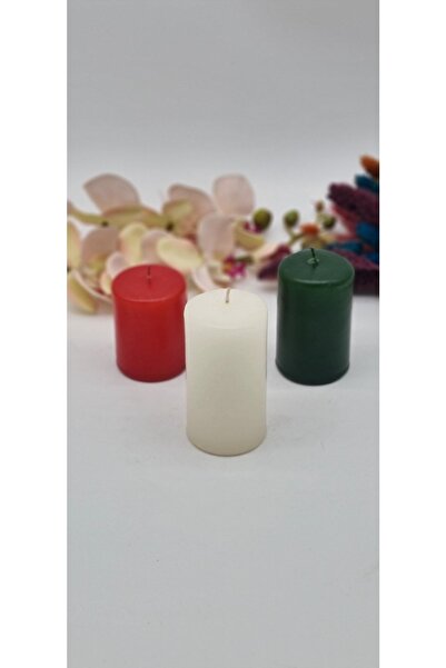 Gizemli Home 3 Lü Set Yılbaşı Silindir Mum