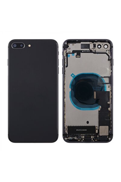 Genel Markalar Apple Iphone 8 Plus Uyumlu Batarya Kapaklı Dolu Kasa - Siyah
