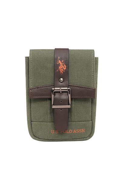 U.S. Polo Assn. US Polo Assn.24546 Canvas Shoulder Bag - Phone Holder Khaki