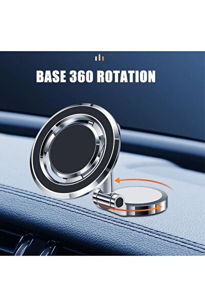 RADOON QY47 Katlanabilir Metal Mıknatıslı Mini Araç içi Telefon Tutucu