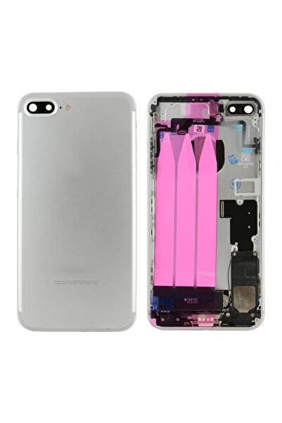 Teknonet İphone 7 Plus Uyumlu Batarya Kapaklı Dolu Kasa - Gümüş