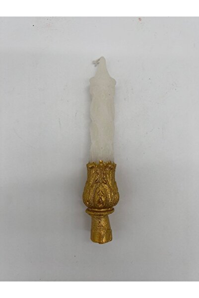 Gizemli Home Osmanlı Şamdan Mumu Sedef Ve Altın Yaldızlı Dekoratif 1 Adet