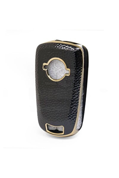 GMA KEYS Lux Opel Astra H Corsa D Carcasa pentru chei de protectie cu 2 butoane Culoare negru auriu Calitate prima