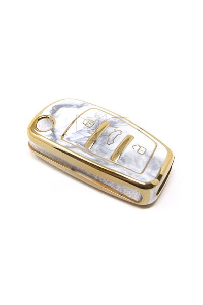 GMA KEYS For Audi A1 A3 8p 81 A4 A5 B6 B7 B8 A6 A7 C5 C6 4f Q3 Q5 Q7 Switchblade Marble Patterned Nano Key Case