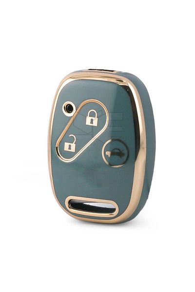 GMA KEYS Luxury Honda Civic Fd6 Crv Accord 3 Button Nano Key Case Gray Gold Color