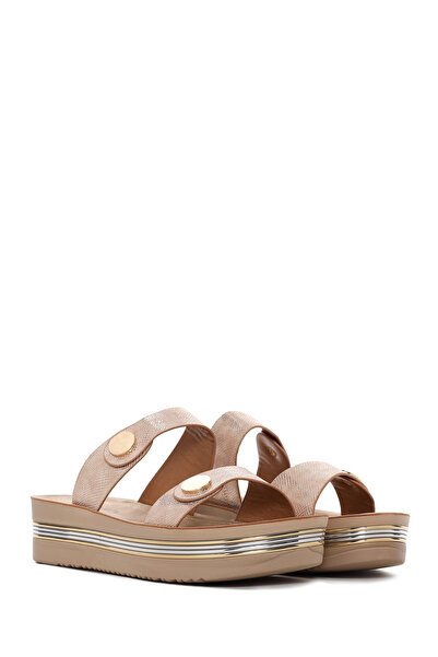 Derimod Pink Gold Women's Slippers - Thick Sole, Model 23sfe461332