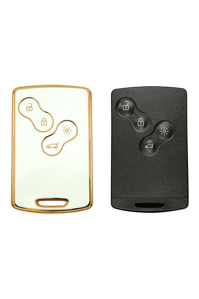 GMA KEYS Renault Clio4 Megane 3 Fluence Nano Key Case Only Compatible With For Keyless Deflation White