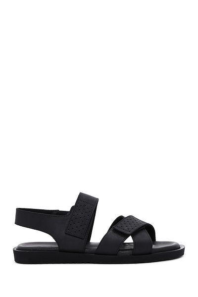 Derimod Men's Black Nubuck Sandals - 23sfd6261v3