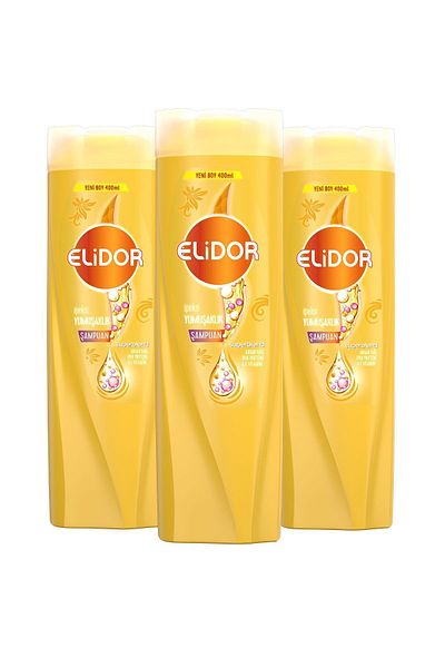 Elidor Superblend Hair Care Shampoo - Silky, Argan Oil and Silk Protein, Vitamin C 400 ml