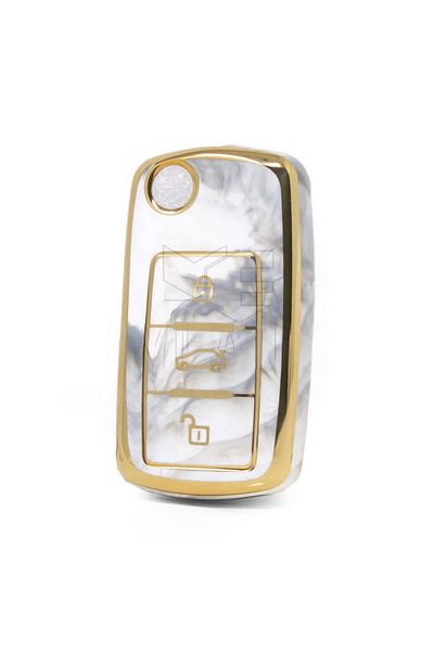 GMA KEYS Vw Tiguan Jetta Golf 5 Golf 6 Scirocco Polo Caddy Transporter Switchblade Marble Patterned Key Case