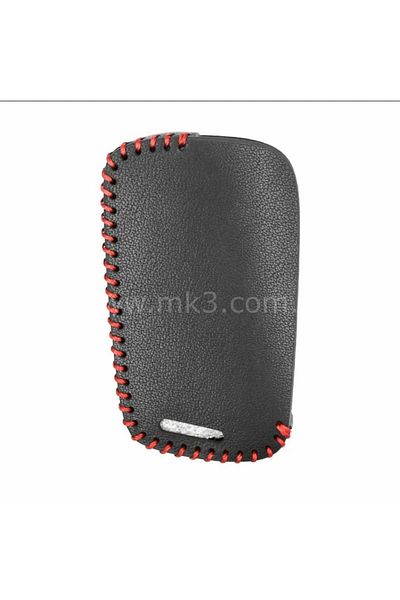 GMA KEYS Luxury Seat Leon Ibiza Mk3 Golf 7 and 7.5 T-roc 3 Button Switchblade Leather Key Case