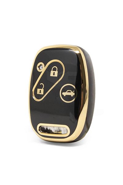 GMA KEYS Luxury Honda Civic Fd6 Crv Accord 3 Button Nano Key Case Black Gold Color
