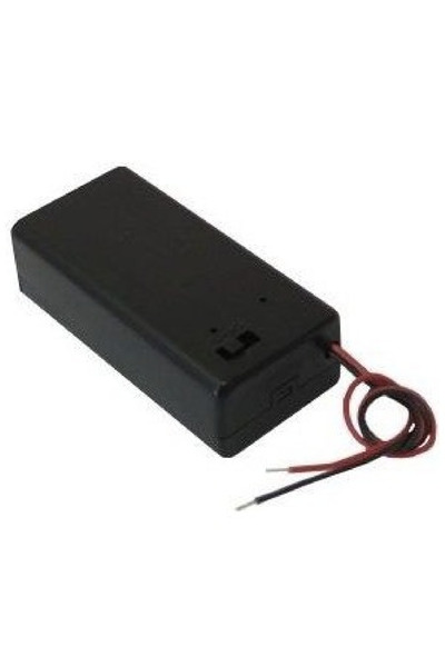 Genel Markalar İkili 2’li Kapaklı Anahtarlı Aa Pil Kutusu / Kablolu Aa Pil Yuvası / Kalem Pil Tutucu