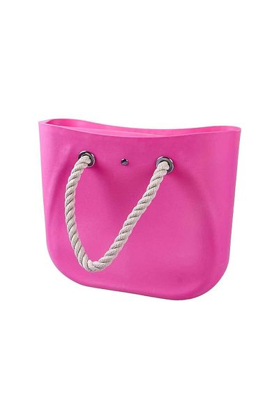 QUTU Fuchsia Silicone Effect S-Bag Handbag