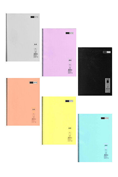 ADASRA Caiet școlar A4 Copertă din plastic cu inele 3 bucăți 60 de coli în ca...