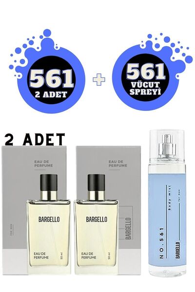 Bargelio 561Edp Fresh Erkek Parfüm Seti ve Vücut Spreyi