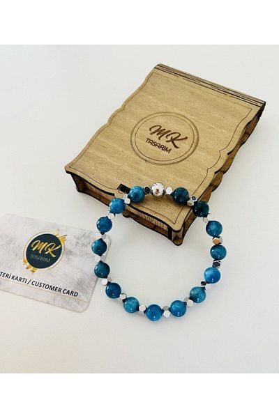 MK tasarım REAL APATIT -HEMATIT STONE BRACELET MK.020.004