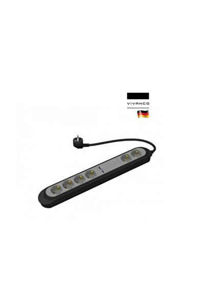 Vivanco 33506 USB 6'Lı Akım Korumalı Çocuk Korumalı Priz
