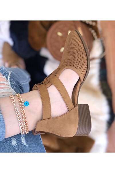 Businesshoess CHARLOTTE CAMEL SÜET KADIN GÜNLÜK YAZLIK BOT