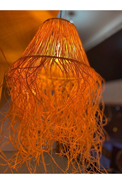 Gunwood Doğal Rafya Avize