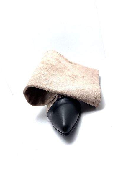 VEYİS USTA Μπεζ Χρώμα Special Production Δερμάτινες Μπότες Suede - Μύτη